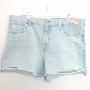 Madewell Relaxed Mid-Length Denim Shorts NWT 33 Cut Off Jean Shorts